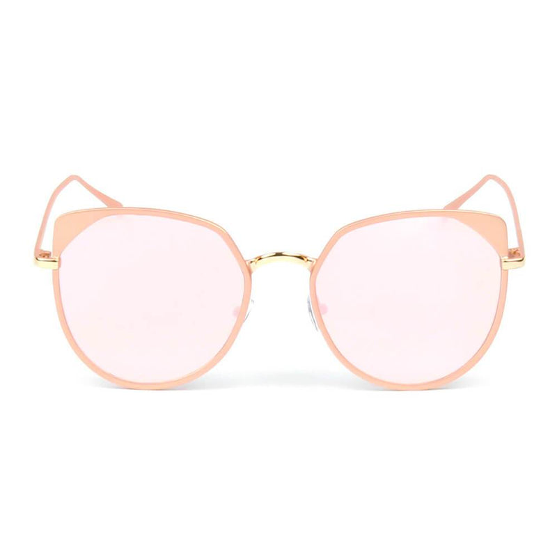 HERSHEY | A17 - Women's Flat Lens Metal Frame Cat Eye Sunglasses