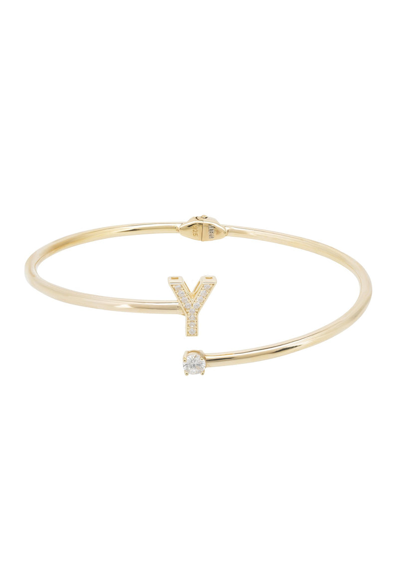 Initial Bangle Gold Y