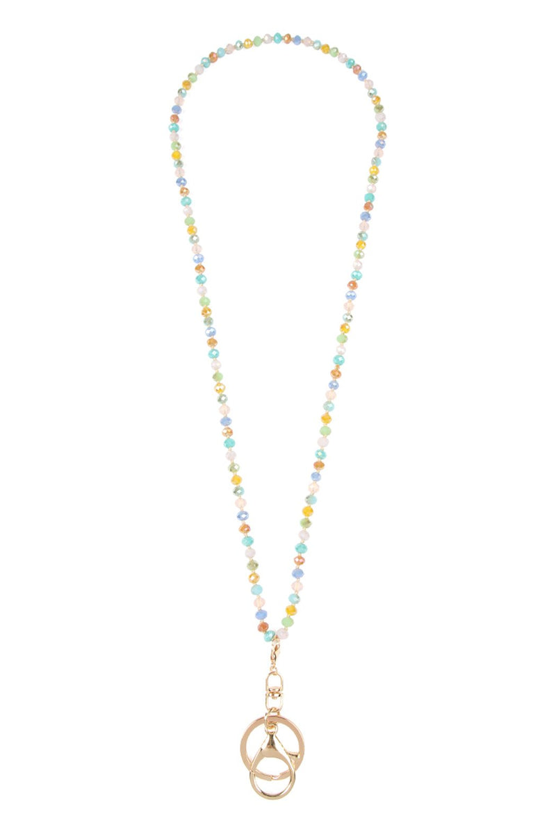Glass Beads Lanyard Necklace