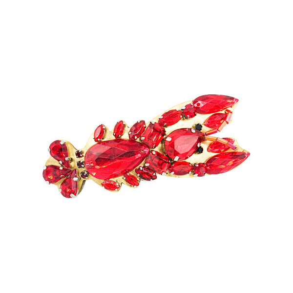 Lobster & Stones-Magnet-Red Crystal Embroidery Motifs
