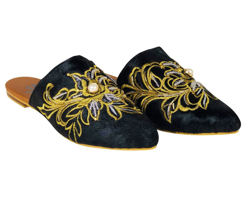 Mules Silvia Cobos Embroidered Black