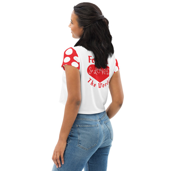 NOBLE BY BLOOD- PROVERBS 31DERFUL- Red/ White Crop Tee