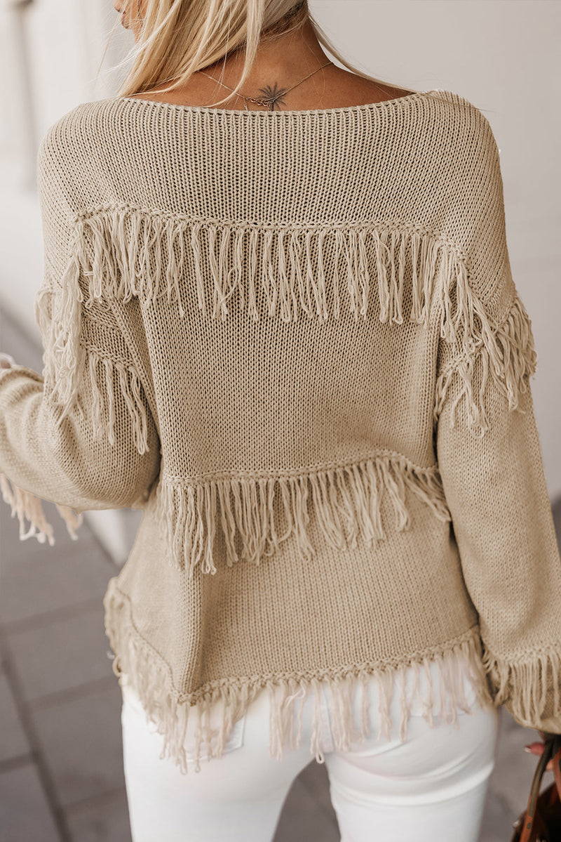 Dakota Boho Tasseled Knitted Sweater