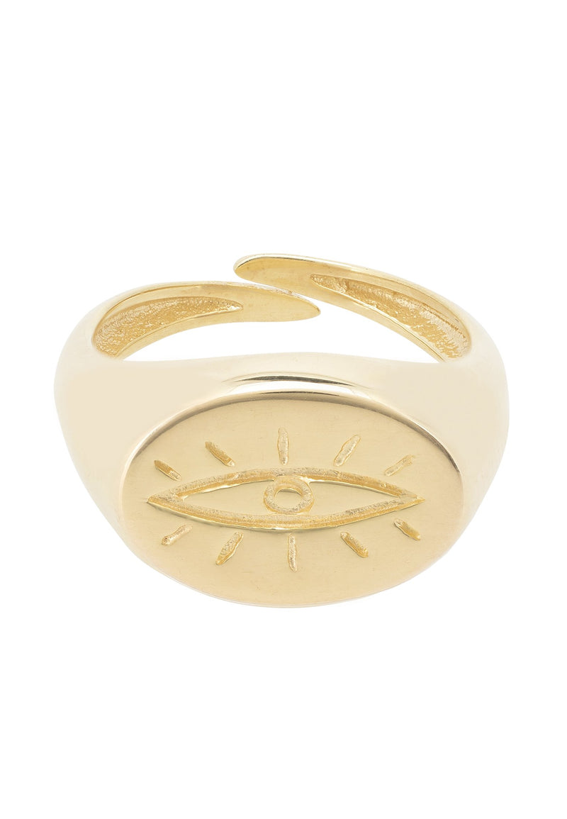Signet Ring Third Eye Gold