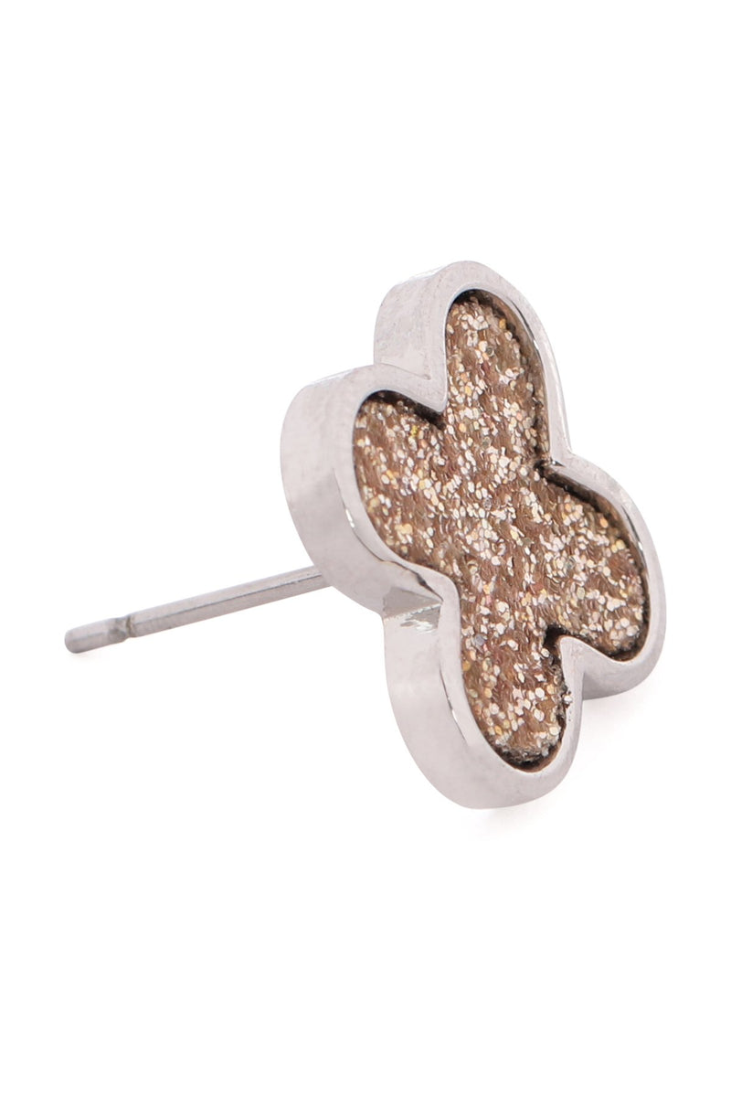 Jeb469 - Glitter Clover Post Earrings