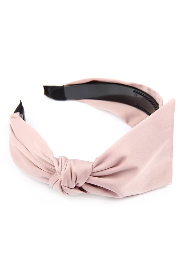 Hdh2543lpk -  Light Pink Knotted Clothed Headband