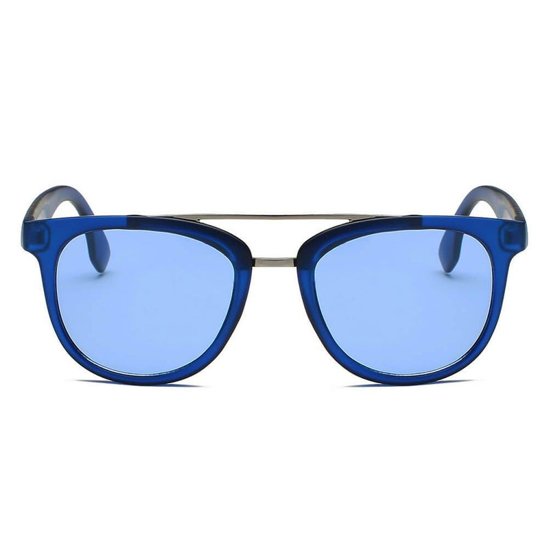 BENTON | S1064 - Classic Round Brow-Bar Fashion Sunglasses