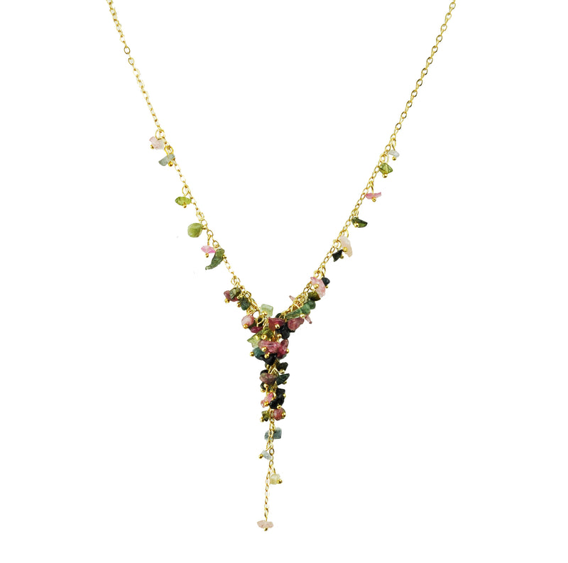 Mixed Tourmaline Cluster Necklace