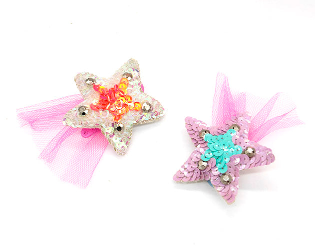 Kids Shooting Star Hair Pins- Set of 2