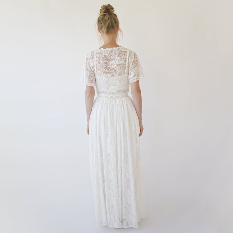 Bridal Lace Top, Plus Size Bridal Wear #2059