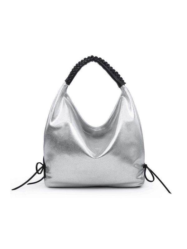 Women Hobo Bag Metallic Silver MT1139-8 SL