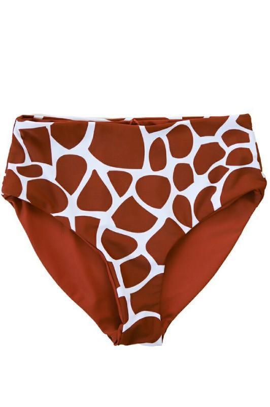 Giraffe & Sienna Reversible Mid Rise Swim Bottoms
