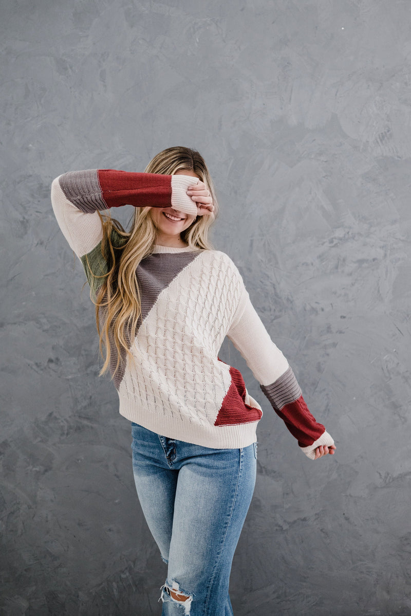 Winter Daze Color Block Sweater