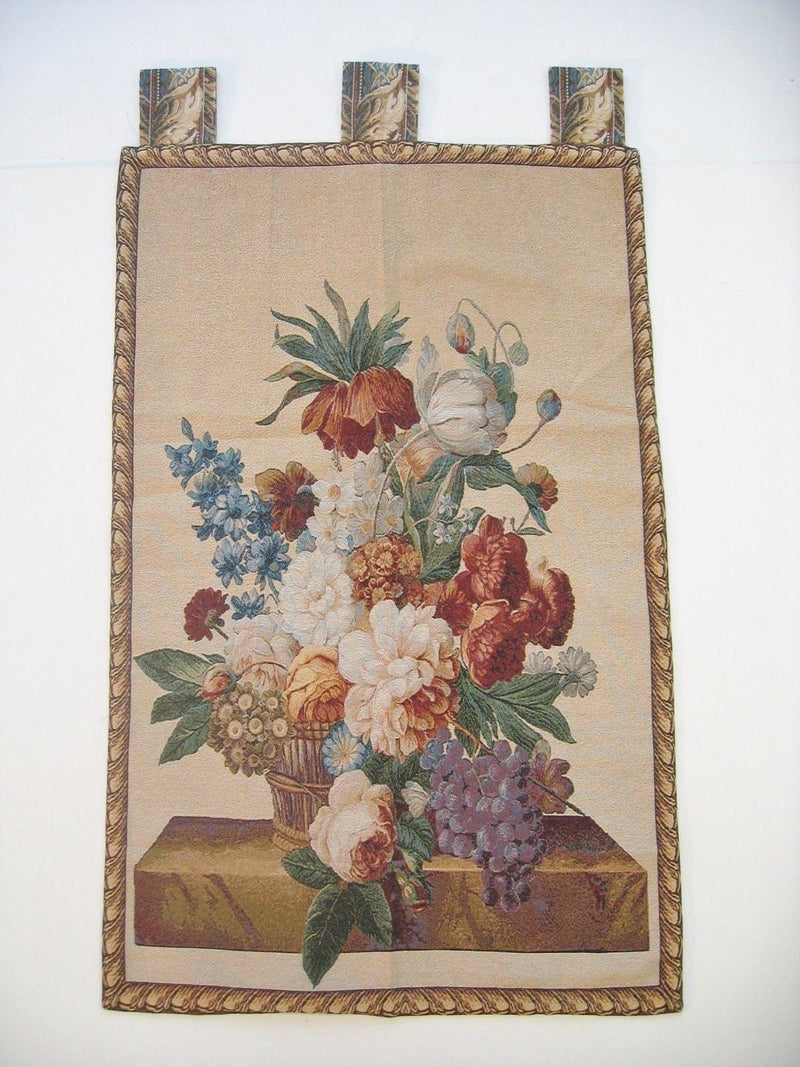 Spring Harvest Elegant Woven Fabric Baroque Tapestry Wall Hanging - 28" X 43"