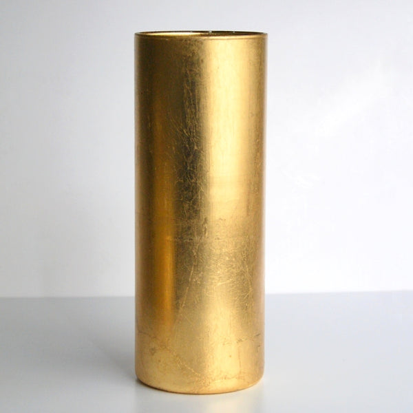 GILT 9" Gold Cylinder Vase