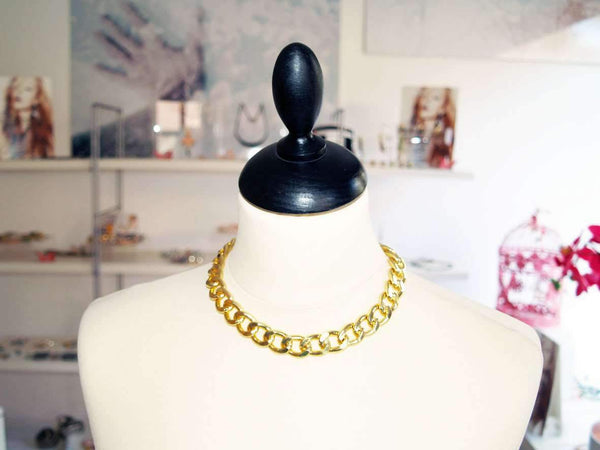 Gold Chain Choker With Charms