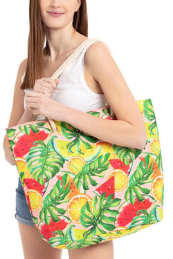Mb0094 - Tropical Fruits Beach Bag