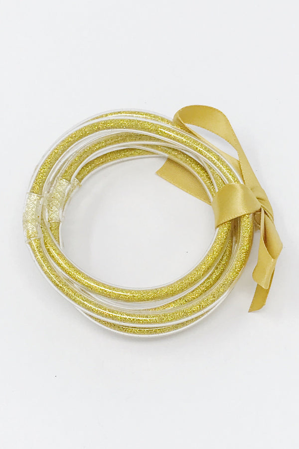 Metallic Tube Bracelet, Gold