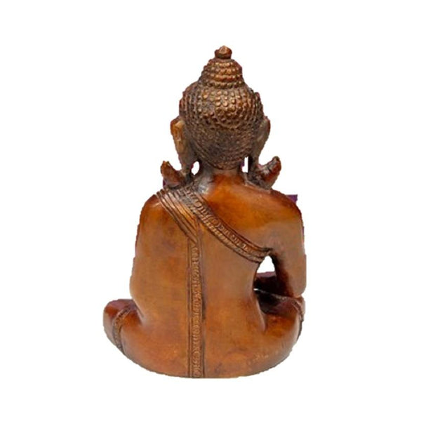 Sitting Medicine Buddha on Lotus in Meditation Pose